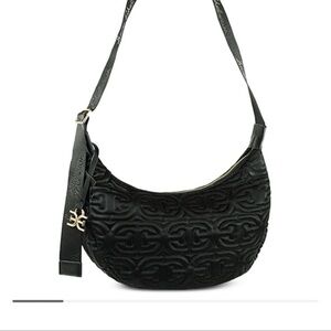 Sam Edelman Black Embossed Shoulder Bag